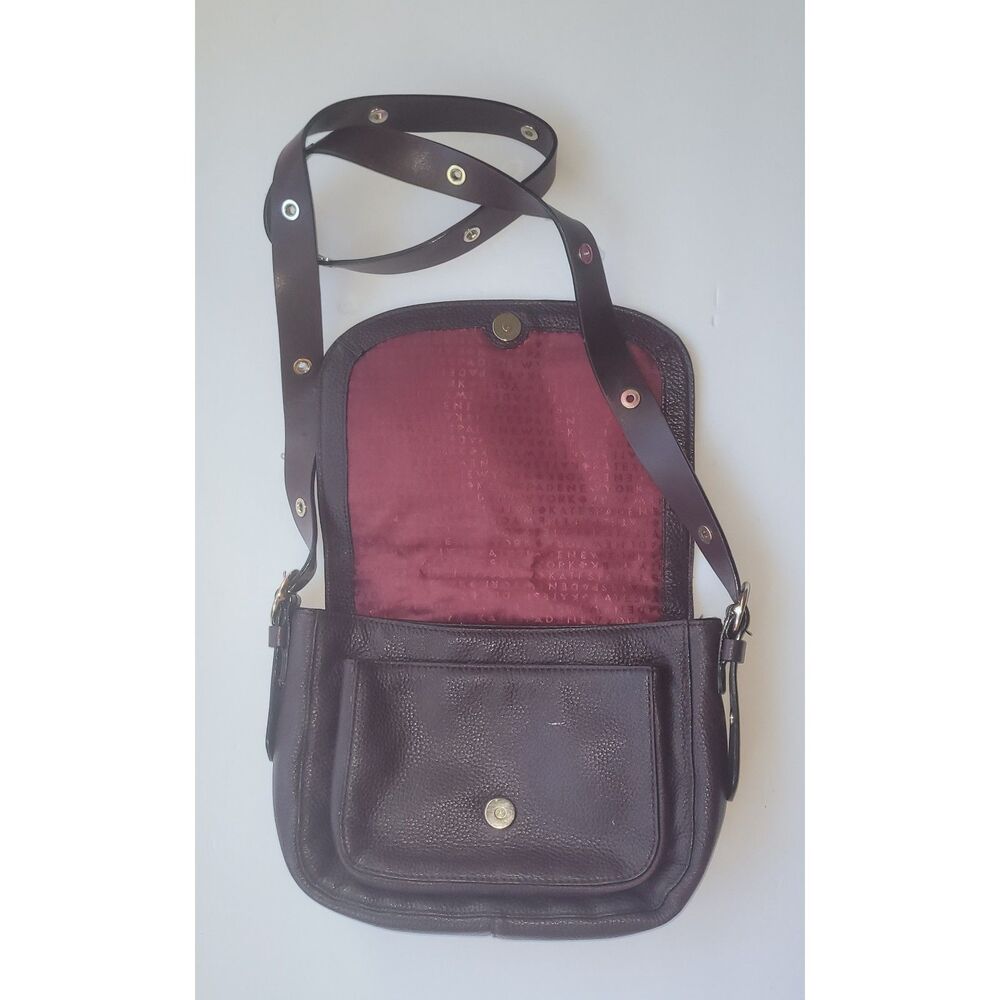 Kate Spade New York Plum Leather Suede Crossbody Bag